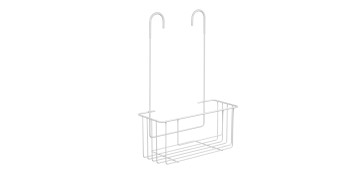 Accesorios para el baño - CESTILLO AIR C/COLGADOR BLANCO 