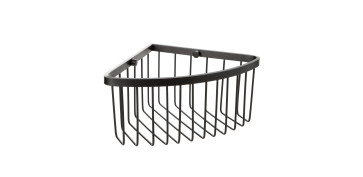 Accesorios para el baño - CESTILLO RINCONERO ALUMINIUM BLACK 20X20X11,5 CM