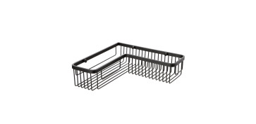 Accesorios para el baño - CESTILLO RECTANGULAR C/ ANG. ALUMINIUM BLACK 30X30X8,5 CM