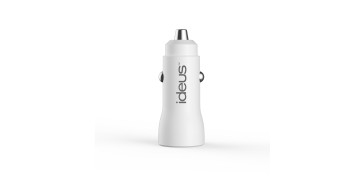 Telefonia - CARGADOR DE COCHE DOBLE PUERTO USB 18W BLANCO