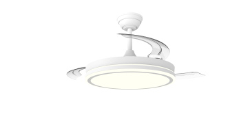 VENTILADOR DE TECHO PLAFON ASPAS RETRACTILES BLANCO Ø50CM 48W