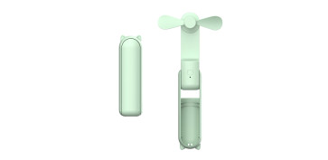 Novedades - POWERBANK CON VENTILADOR INTEGRADO VERDE 1200 MAH Y 3 VELOCIDADES