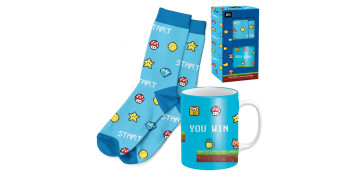 Vajillas - MUG CERAMICA + CALCETIN CAJA REGALO 30CL GAMER