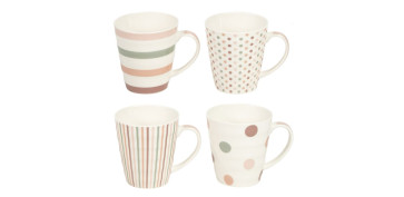 MUG DECORADO MARRON 34CL SURTIDO