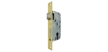 Carpinteria - CERRADURA EMBUTIR CANTO CUADRADO CRE04 50/47MM LATONADO SIN CILINDRO