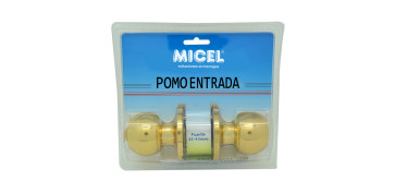 POMO PUERTA BOLA ENTRADA PP07 LATON PULIDO