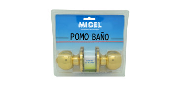 Carpinteria - POMO PUERTA BOLA BAÑO PP07 LATON PULIDO