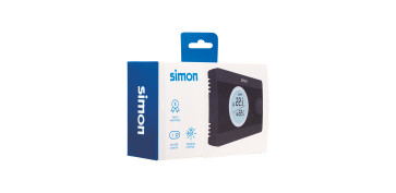 Domotica - TERMOSTATO DIGITAL ON/OFF NEGRO PARED SIMON