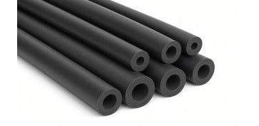 Conduccion Polietileno - COQUILLA CAUCHO NEGRO LARGO 1M / ESPESOR 10MM / Ø28