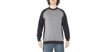 Vestuario laboral - SUDADERA CUELLO REDONDO LAGORAI GRIS-NEGRO TALLA S