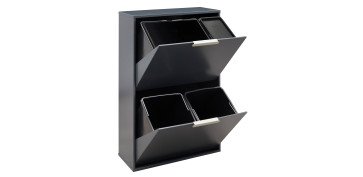 CONTENEDOR RECICLAJE ECOCLASS 4 CUBOS 23+11 / 17+17L ANTRACITA