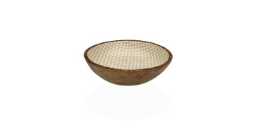 Vajillas - BOL MADERA ESMALTADA DECORADA AMELIE VICHI 24X24X7CM