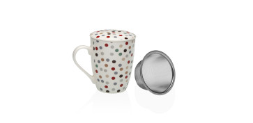Vajillas - TAZA CERAMICA INFUSION TOPOS 35CL