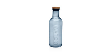 Todo para la mesa - BOTELLA CRISTAL TAPON CORCHO 1,3L AZUL