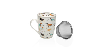 Vajillas - TAZA CERAMICA INFUSION AMICO TECKEL 35CL