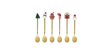 FOLLETO NAVIDAD 2026 - CUCHARILLAS NAVIDAD CAFE/TE 6UDS SURTIDAS DORADO