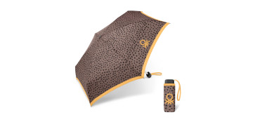 FOLLETO NAVIDAD 2026 - PARAGUAS MUJER PLEGABLE MANUAL ULTRA MINI FLAT MANCHAS MARRON / NARANJA