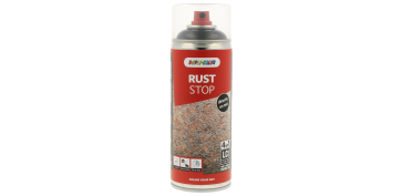Aerosol o spray - PINTURA ANTIOXIDANTE SPRAY RUST STOP BRILLO 400 ML RAL 9005 NEGRO
