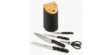 Cuchilleria - JUEGO 4 CUCHILLOS + TIJERA EN TACOMA NEGRO MAITRE