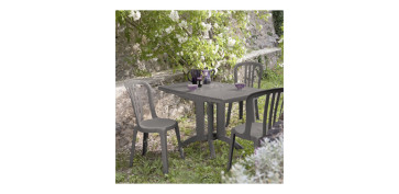 Decoración - MESA RESINA ABATIBLE VEGA 118X77 CM LINO