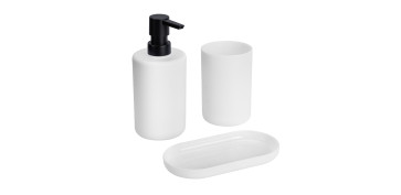 Accesorios para el baño - SET DE BAÑO 3 UDS BLANCO SERIE FANO