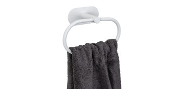 TOALLERO DE ARO DE ACERO INOXIDABLE TURBO-LOC® SERIE OREA WHITE MAT