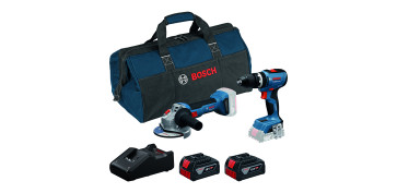 TALADRO ATORNILLADOR IMPACTO GSB 18V-65 + AMOLADORA GWS 18V-8 PROFESIONAL 2 BATERIAS + BOLSA