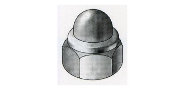 Fijación y Tornilleria - TUERCA CIEGA LATON NIQUEL M 4
