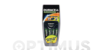 Pilas y baterías - CARGADOR PILAS DURACELL INCL.4AA