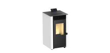 Calefacción por biomasa - ESTUFA DE PELLET BLANCA LUX 9 KW