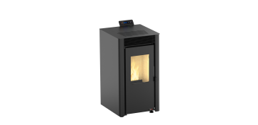Calefacción por biomasa - ESTUFA DE PELLET NEGRA LUX 9 KW