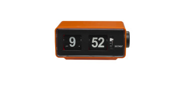 RADIO DESPERTADOR NARANJA DISEÑO RETRO