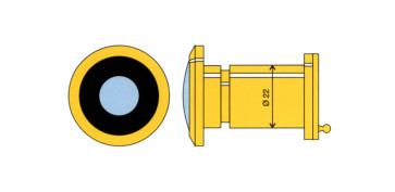 Alambre, muelles y sirgas - MIRILLA BIG-EYE ORO 60-85 LARG.D