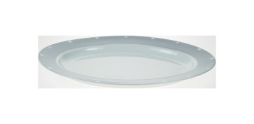 Vajillas - FUENTE OVAL PORCELANA DECORADA GRIS 545