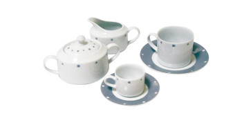 Vajillas - LECHERA PORCELANA DECORADA GRIS 628