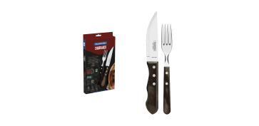 CUBERTERIA ESPECIAL BARBACOA BBQ POLYWOOD CASTAÑO 12CM