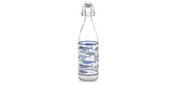 BOTELLA VIDRIO DECORADA SALINA 1L