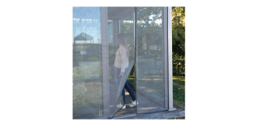 Exterminador de insectos - MOSQUITERA 2 PANELES CIERRE MAGNETICO CONTINUO 420X250 GRIS