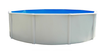 PISCINA ACERO REDONDA CON COLUMNAS Ø460X120CM