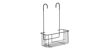 Baños y sanitarios - CESTILLO AIR C/COLGADOR BLACK 