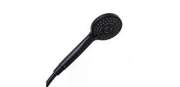 Griferia - MANGO DE DUCHA BOMBAY BLACK 3 JETS Ø 10CM
