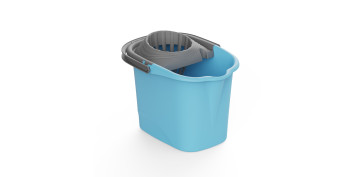 CUBO CON ESCURRIDOR 16 L RECTANGULAR AZUL CLARO