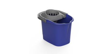 CUBO CON ESCURRIDOR 16 L RECTANGULAR AZUL FUERTE