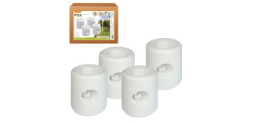 Decoración - PACK SOPORTES CARPA RELLENABLES BLANCOS 4UDS 