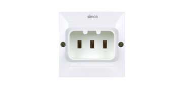 BASE ENCHUFE EMPOTRABLE PARA COCINA 2P+TT 25A 250V BLANCO
