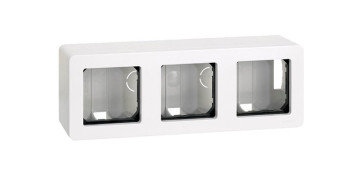 Material instalacion electrico - CAJA SUPERFICIE CON MARCO 3 ELEMENTOS BLANCO S27 PLAY S27 PLAY