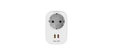 Material instalacion electrico - ADAPTADOR COMBI 2 USB C 16A 45W BLANCO