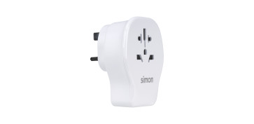 ADAPTADOR ENCHUFE VIAJE UNIVERSAL USB A+ 2 USB C 20W BLANCO REINO UNIDO