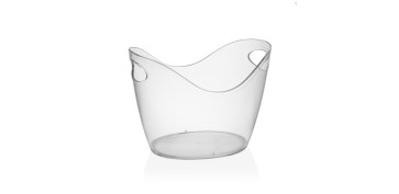 Todo para la mesa - CUBITERA PLASTICO PS VINO/CAVA ASA 4L 27X27X20CM
