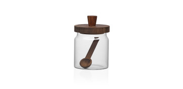 Ordenacion y conservacion de cocina - AZUCARERO BOROSILICATO CON TAPA+CUCHARA ACACIA 47CL
